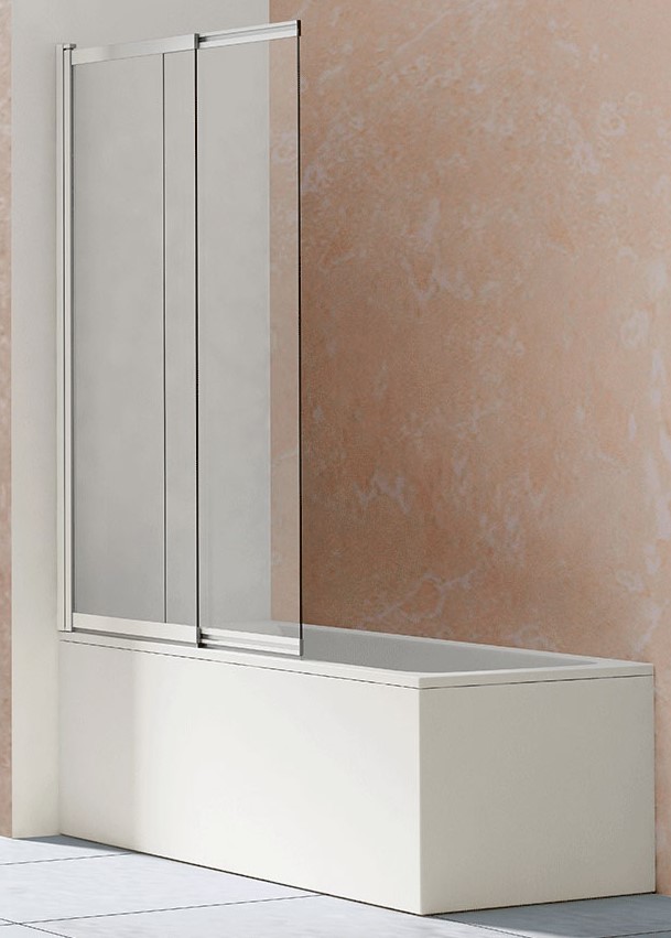 шторка для ванны vincea vsb-1e100cl 100x145 стекло прозрачное / профиль хром
