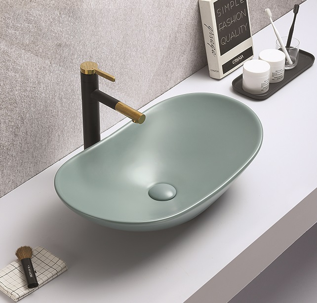 умывальник ceramalux 7811amlg-6 61,5x36 зеленый