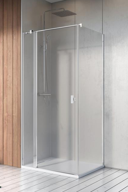 душевой уголок radaway nes 8 kdj ii 100x75 стекла прозрачные, профиль хром