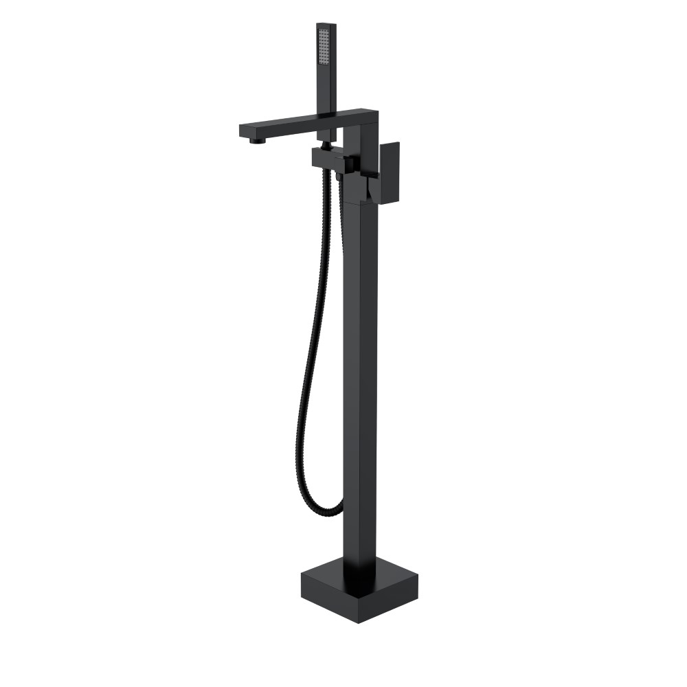 смеситель для ванны boheme qubic black 479-b черный