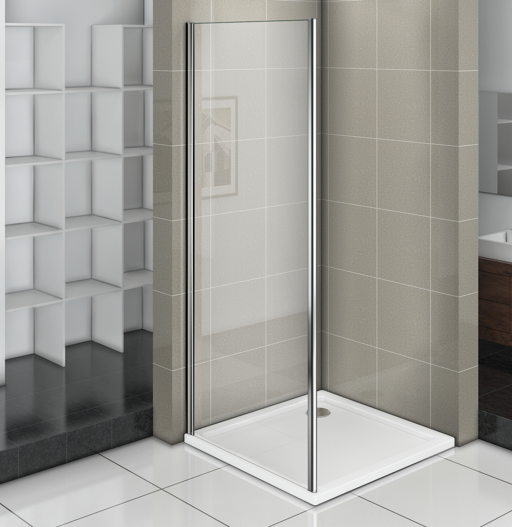 боковая часть gooddoor infinity sp-90-c-ch 90x185