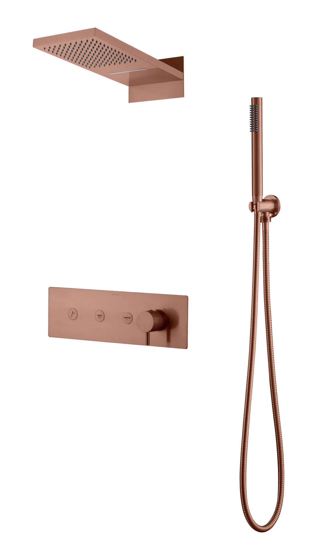 душевая система скрытого монтажа boheme fusion 130-cb copper brushed