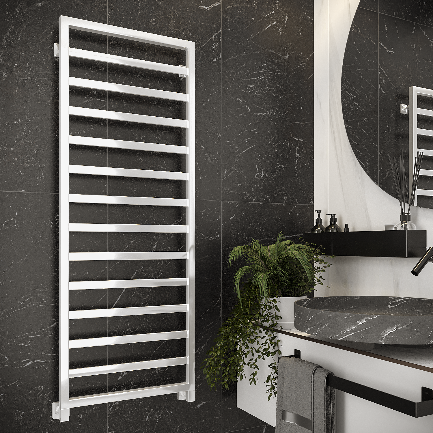 полотенцесушитель водяной stinox bergamo 50x140 белый глянец