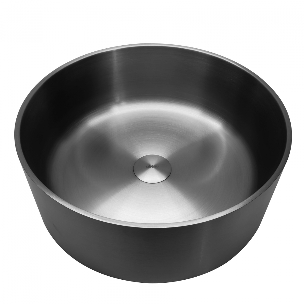 умывальник abber wasser kreis af2407gm 39x39 оружейная сталь