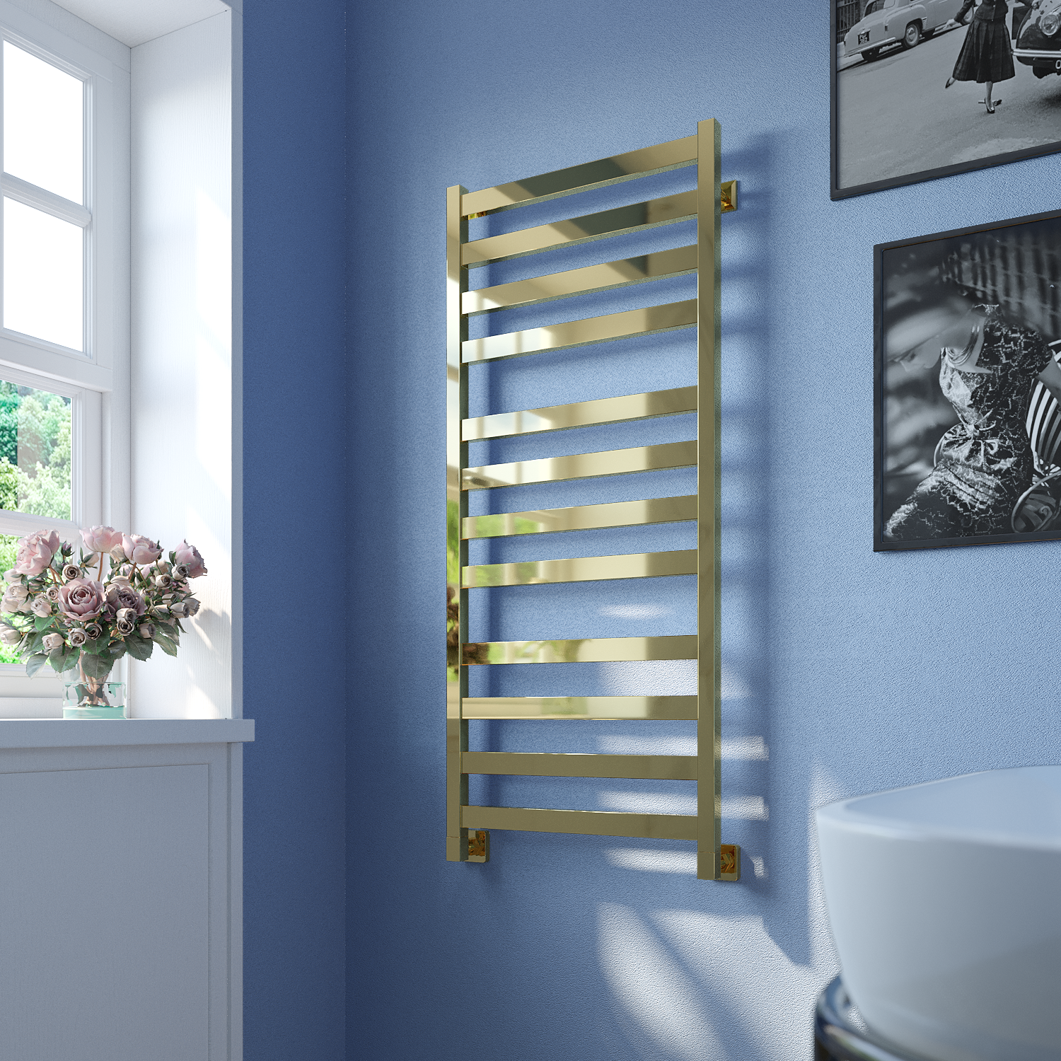 полотенцесушитель водяной stinox verona luxe 50x120 золото глянец