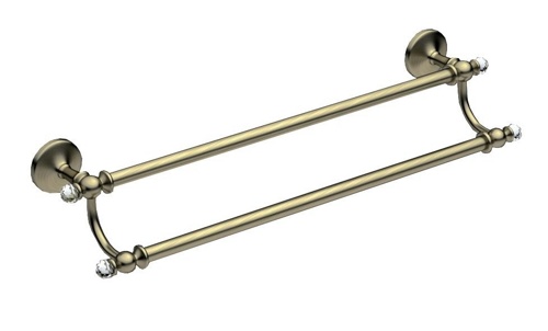 полотенцедержатель двойной art&max antic crystal am-2648sj-br