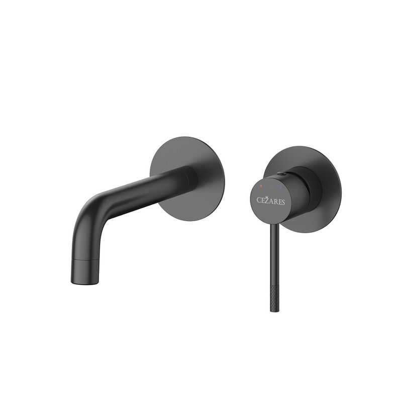 смеситель для умывальника cezares relax-bli2-1-nop-w0 черный матовый