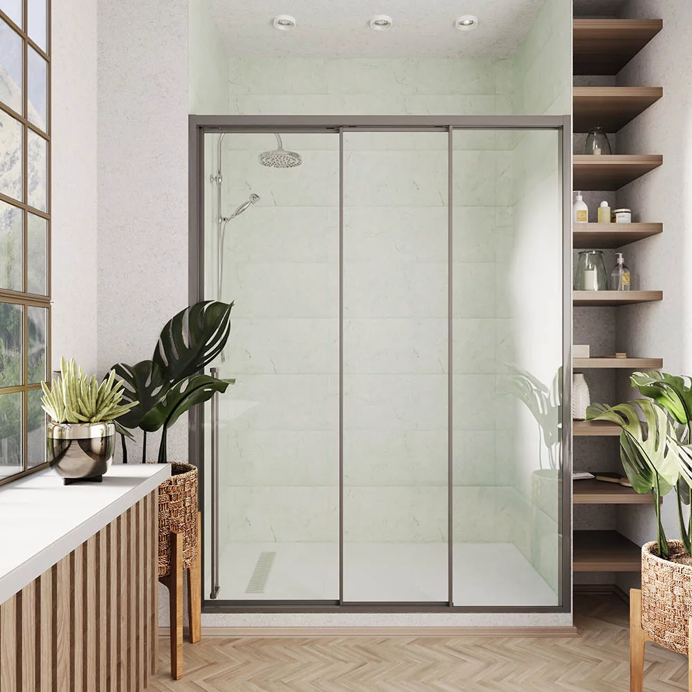 душевая дверь veconi premium prato pr3/r-120-01-gr-c4 120x200 правая, профиль брашированный графит
