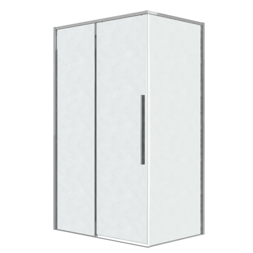 душевой уголок grossman galaxy 110x100 стекла шиншилла, профиль хром