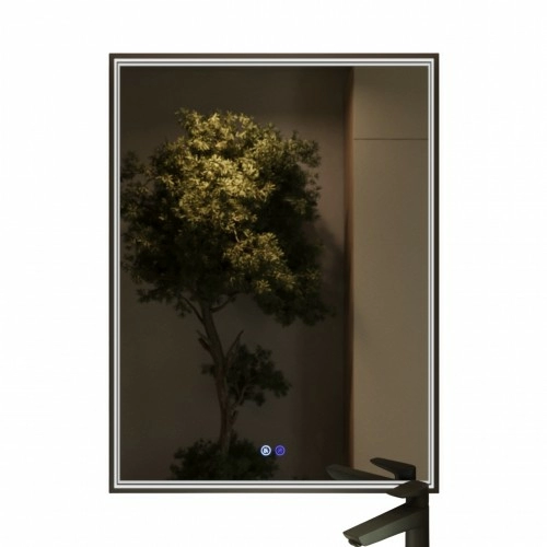 зеркало benetto fresco 80x60 с подсветкой, черный