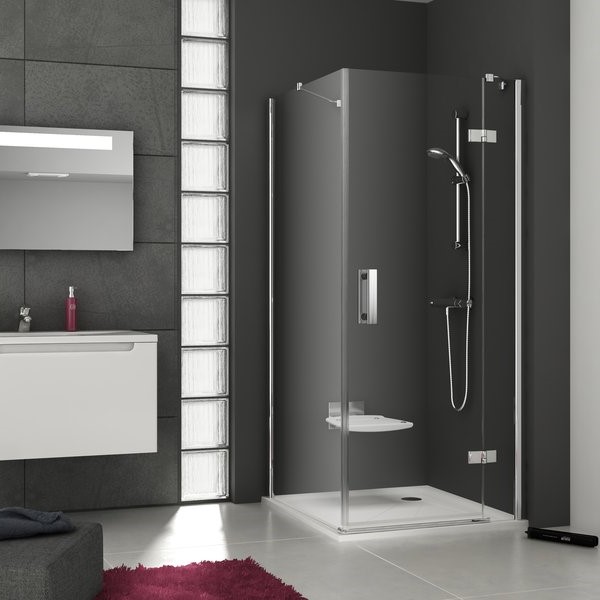 душевой уголок ravak smartline smsd2+smps 120x100 стекла прозрачные, профиль хром (правый)