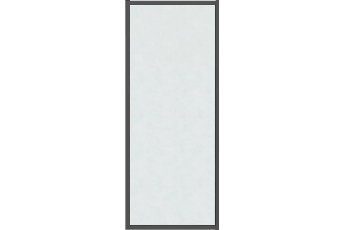 боковая стенка grossman style 90x195 стекло шиншилла / профиль черный матовый