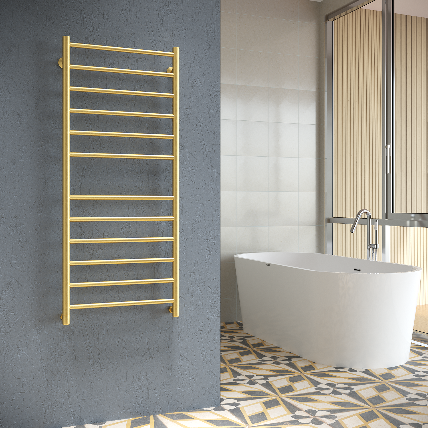 полотенцесушитель водяной stinox toscana 50x120 золото сатин