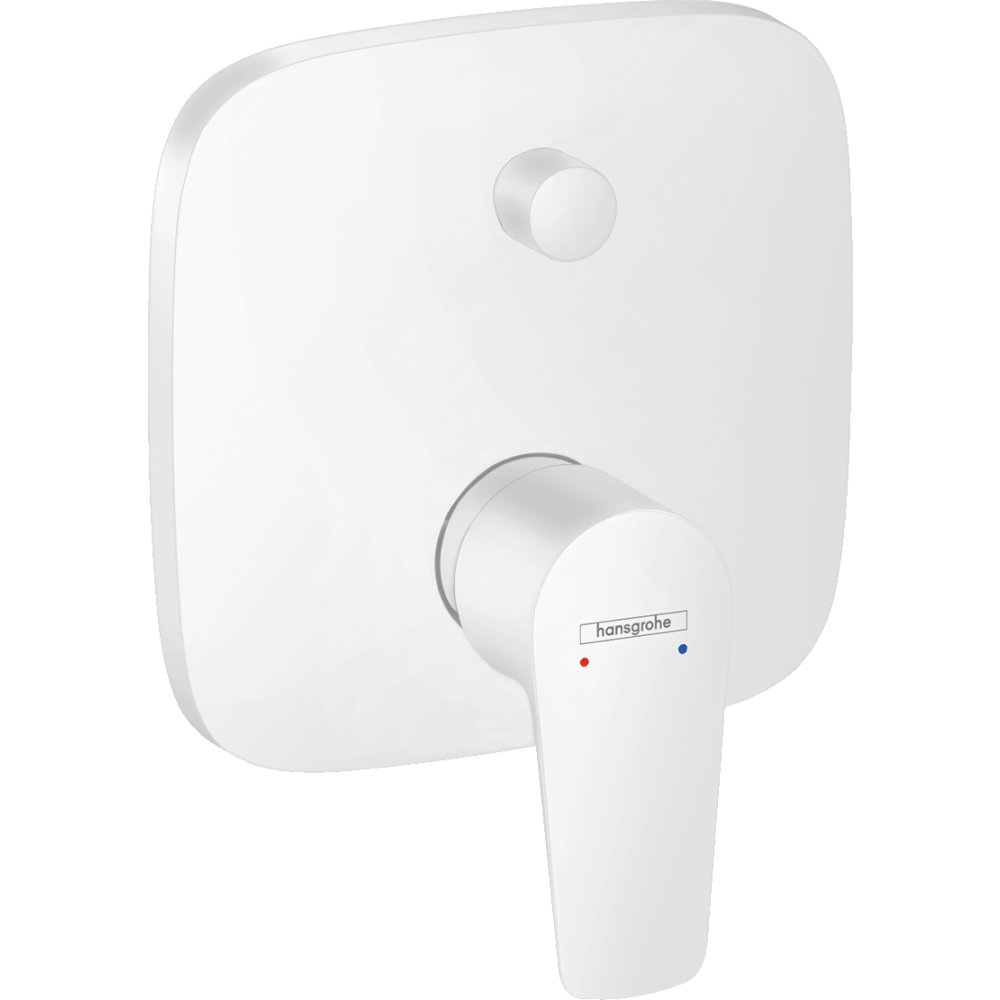 смеситель скрытого монтажа для ванны hansgrohe talis e 71745700 белый матовый