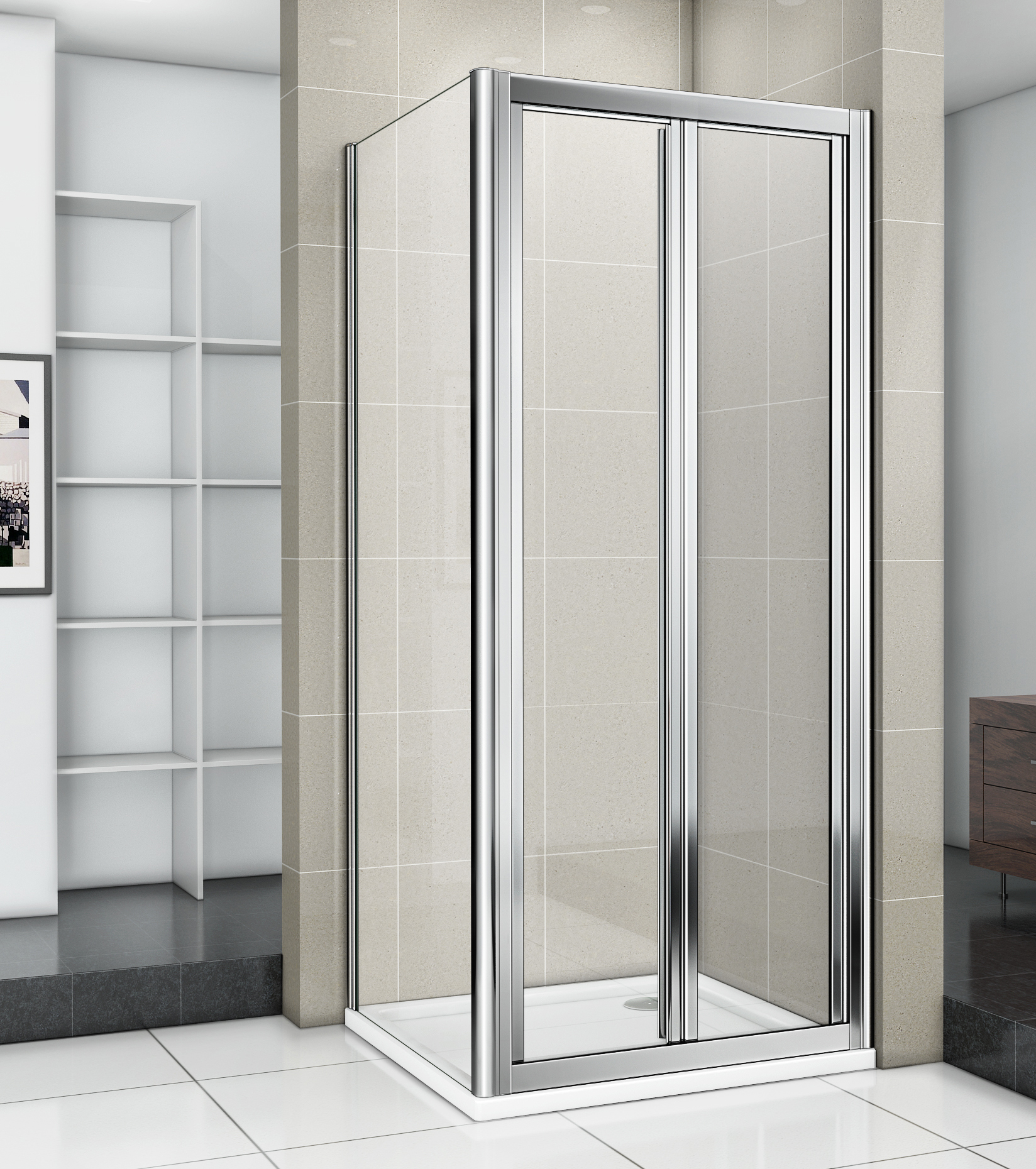 душевой уголок gooddoor infinity sd+sp 80x80 стекло грейп / профиль хром