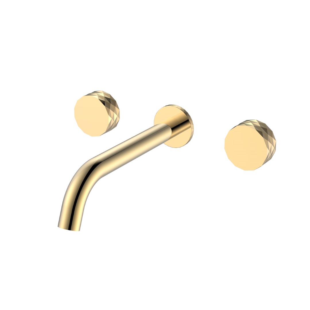 смеситель скрытого монтажа для умывальника boheme stick diamond 152-2-g.1 золото