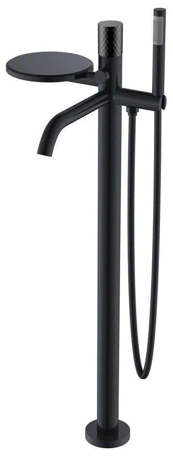 смеситель напольный для ванны boheme stick diamond 129-bb черный