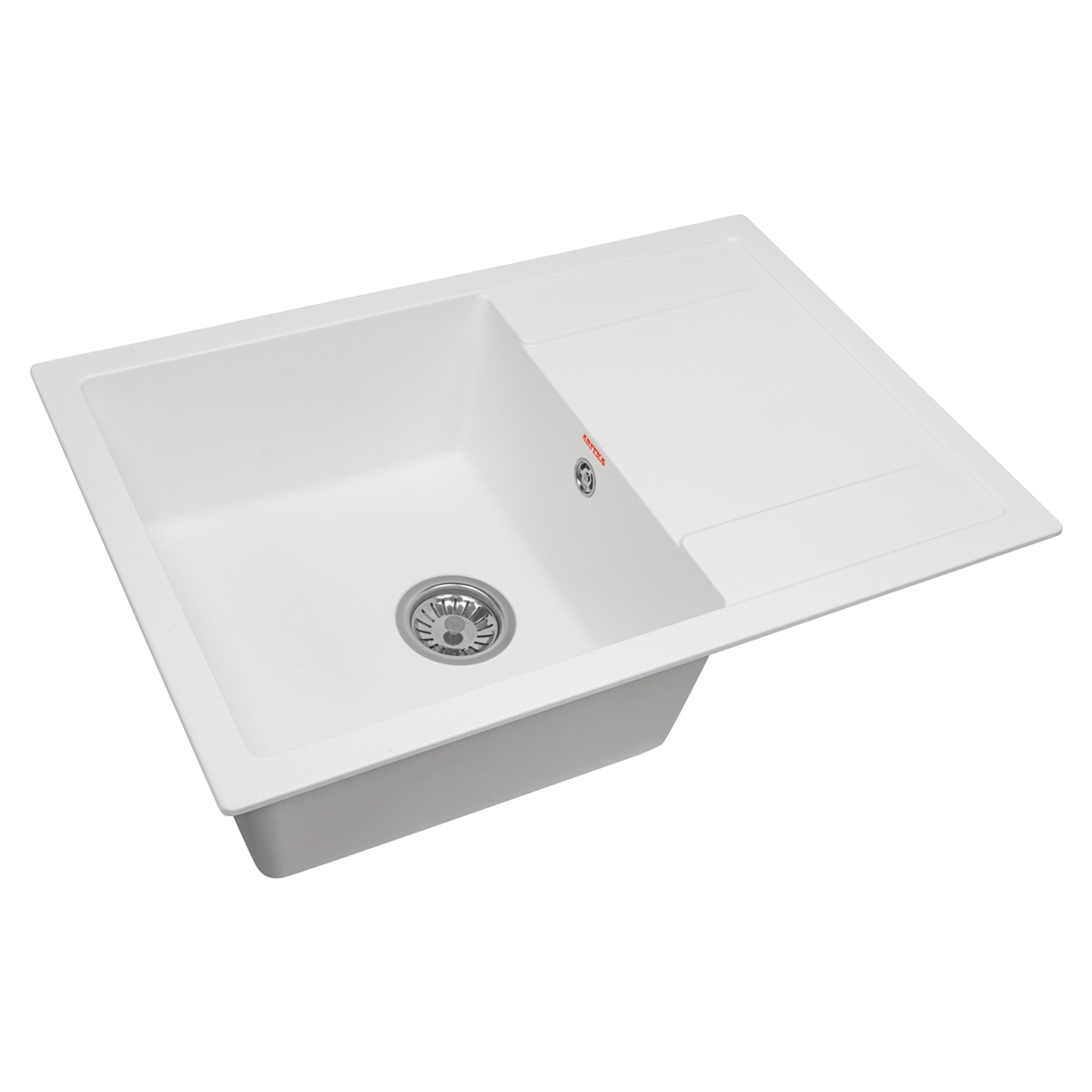 мойка кухонная arfeka zia 76 silken white, белый