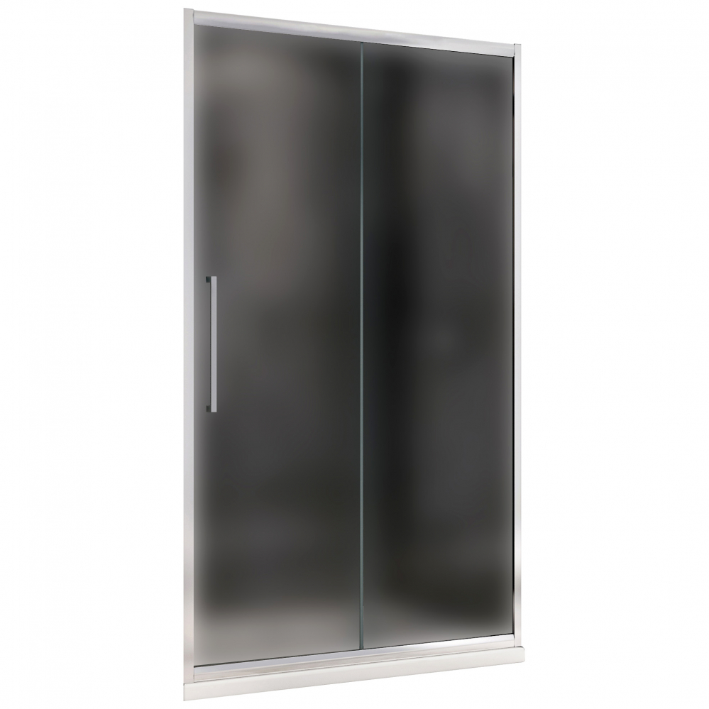 душевая дверь abber schwarzer diamant ag30130mh 130x195 стекла матовые, профиль хром