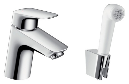 смеситель для умывальника hansgrohe logis 71290000 с гигиеническим душем