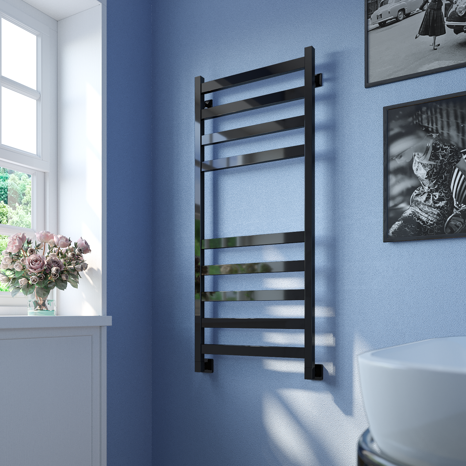 полотенцесушитель водяной stinox verona 50x120 черный глянец