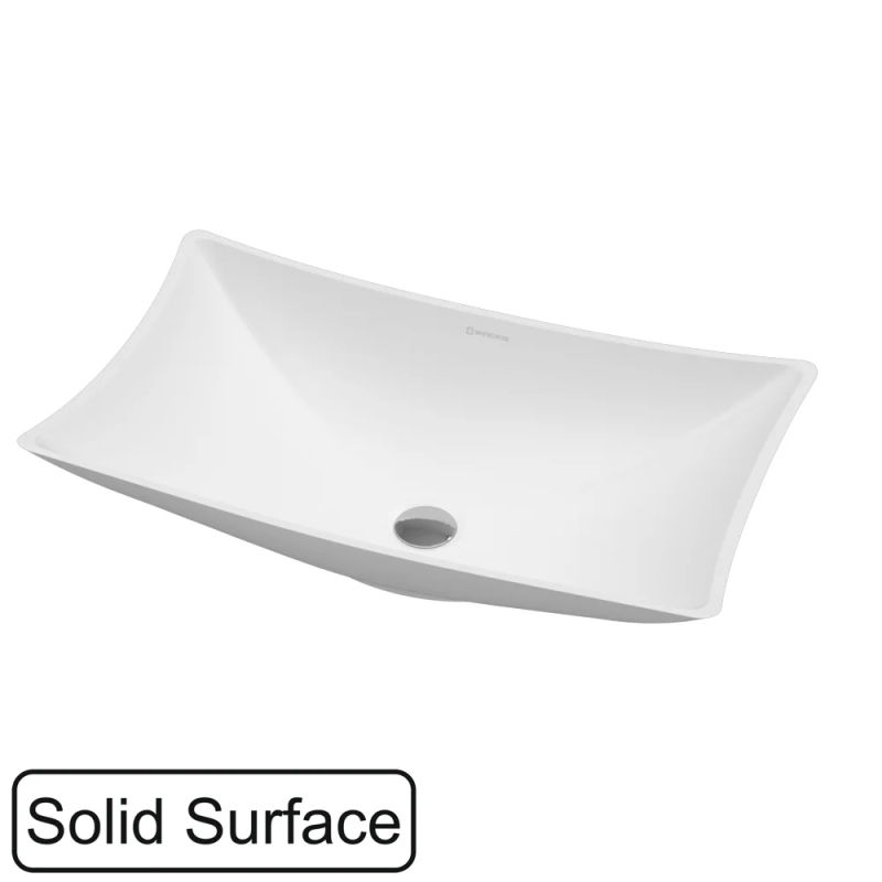 умывальник whitecross coral 60×34,5 solid surface, белый матовый