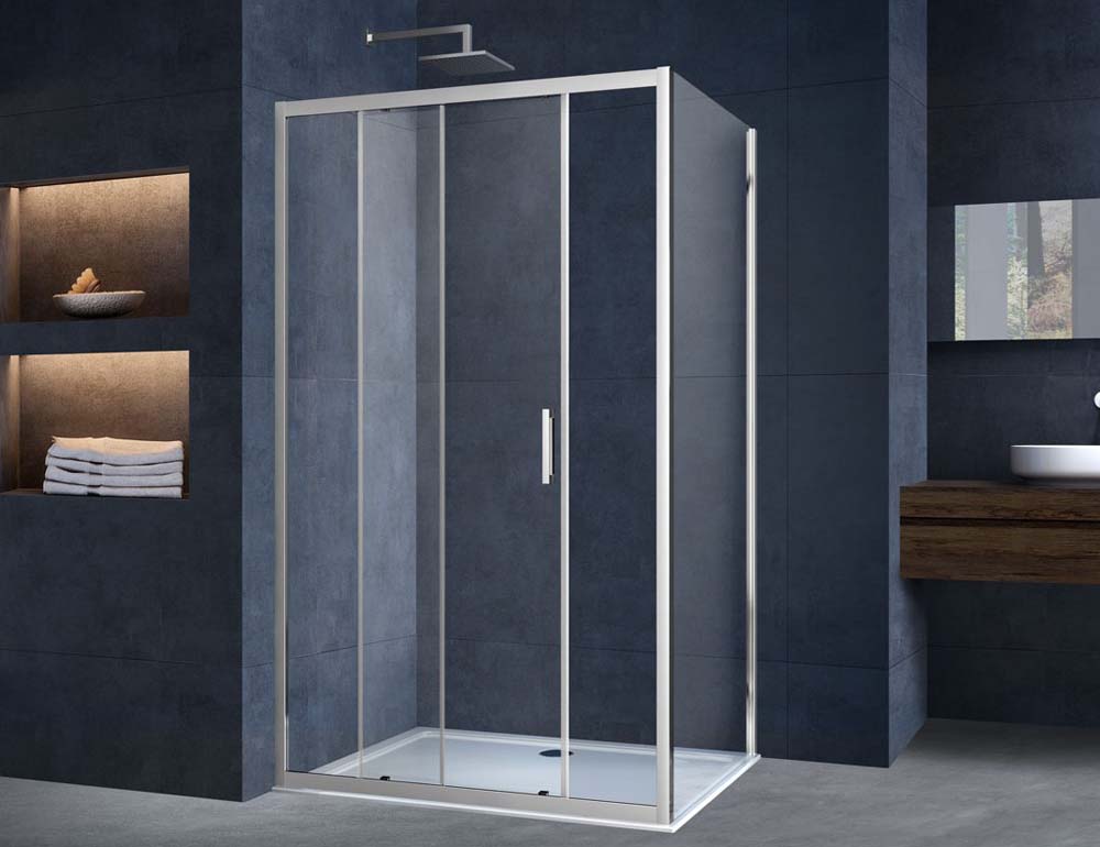 душевой уголок vincea alpha vsr-3al9013cl 130x90 стекло прозрачное / профиль хром
