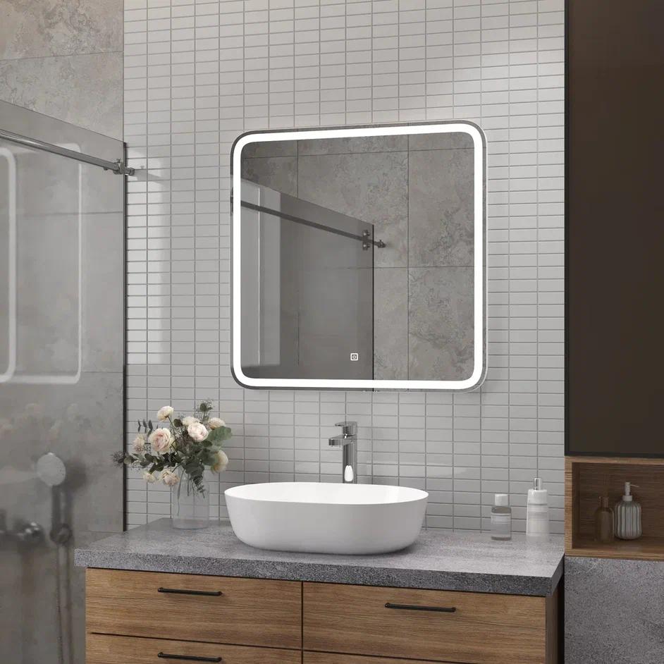 зеркало континент russo led 70x70 с подсветкой