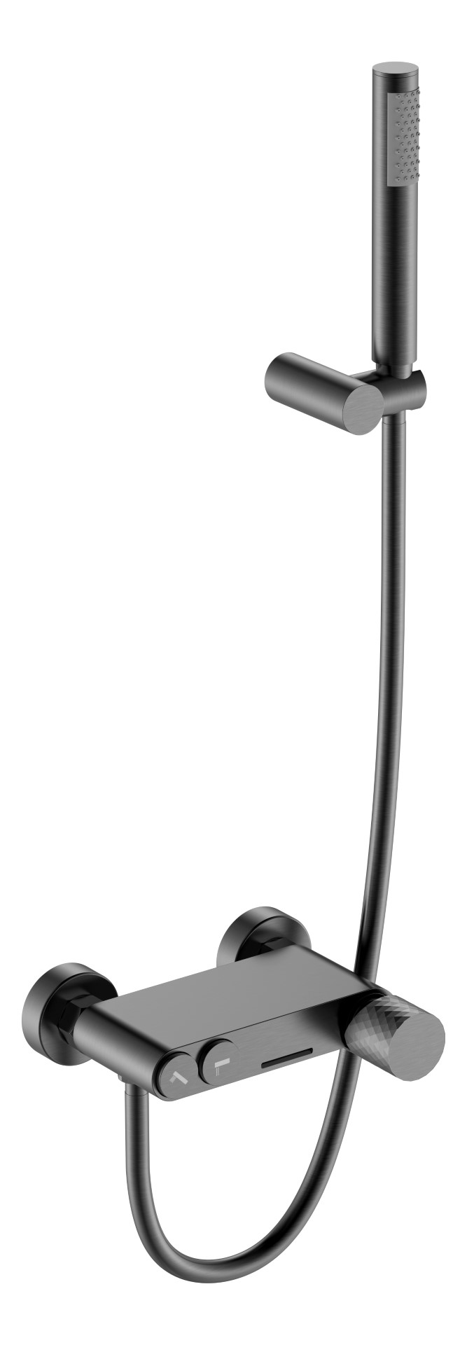 смеситель для ванны boheme stick diamond gun metall графит
