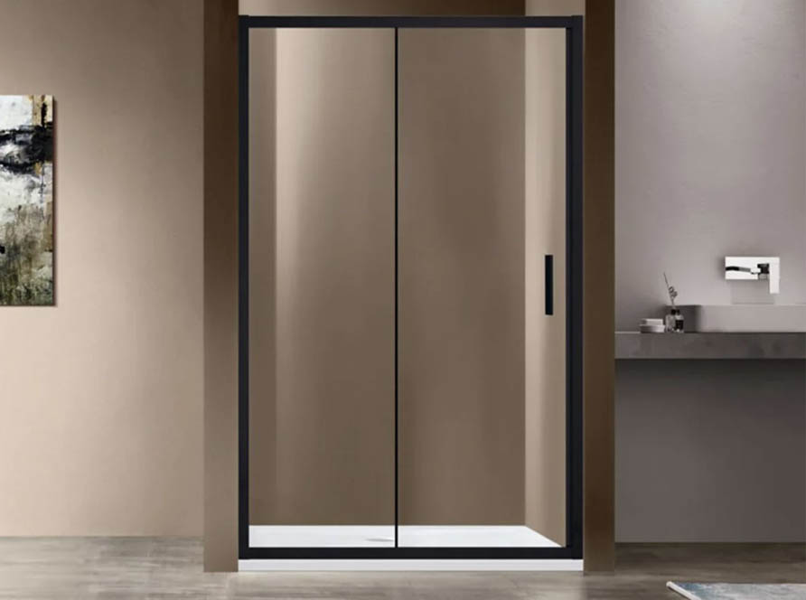 душевая дверь vincea garda vds-1g130clb 130x190 прозрачное стекло / профиль черный матовый