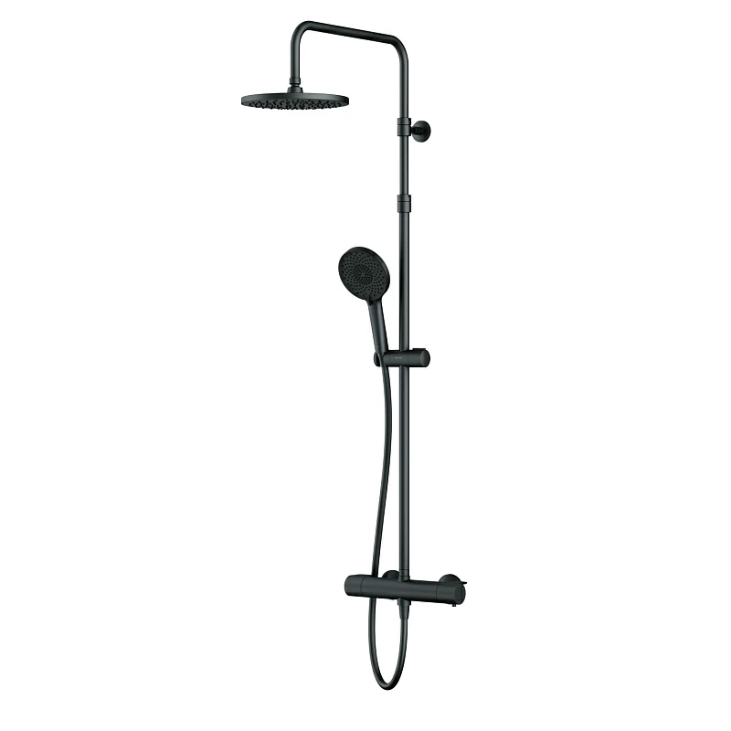 душевая стойка am.pm x-joy f0785a422 с термостатом, черный