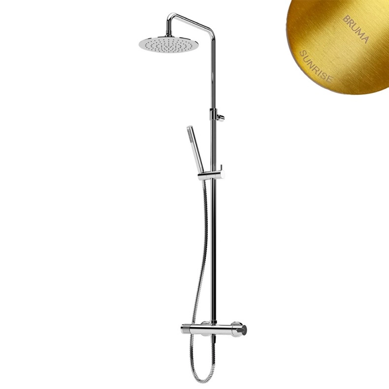 душевая стойка bruma leaf sunrise 1676531sr золото