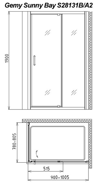 Душевой уголок Gutewetter Guwer GK-664S 155x155 (хром) фото 5 душевой уголок gutewetter guwer gk-664s 155x155 (хром) фото 5