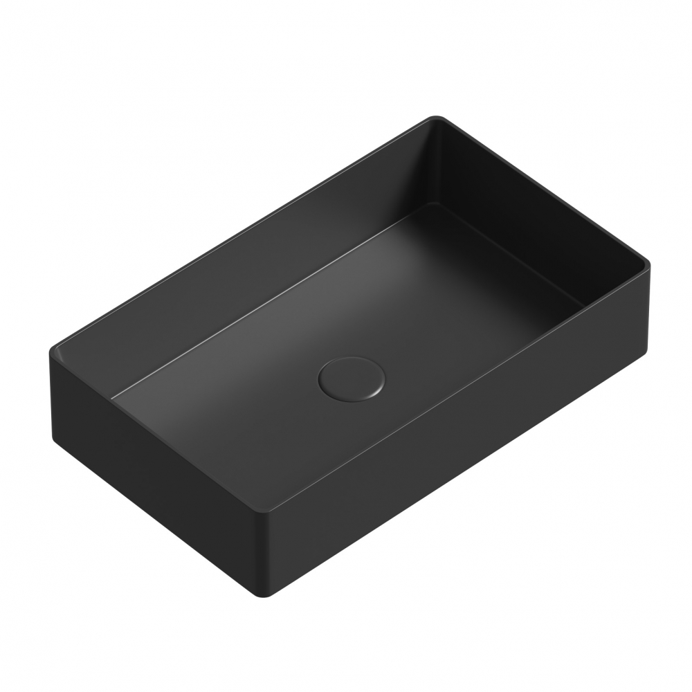 умывальник abber rechteck ac2220mb 60x36 черный матовый
