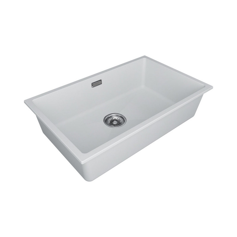 кухонная мойка paulmark lu74-wh 74x46 белый