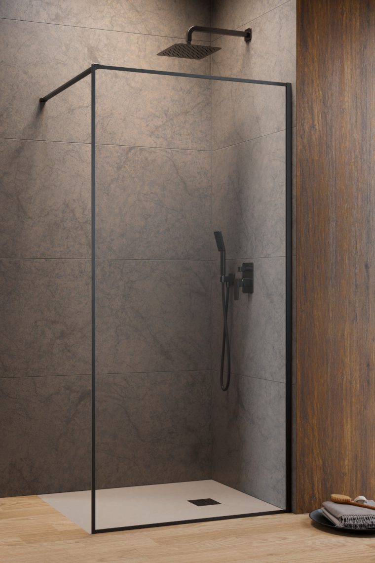 душевой уголок radaway modo f brushed gunmetal ii 155x200 стекла прозрачные, профиль брашированная оружейная сталь