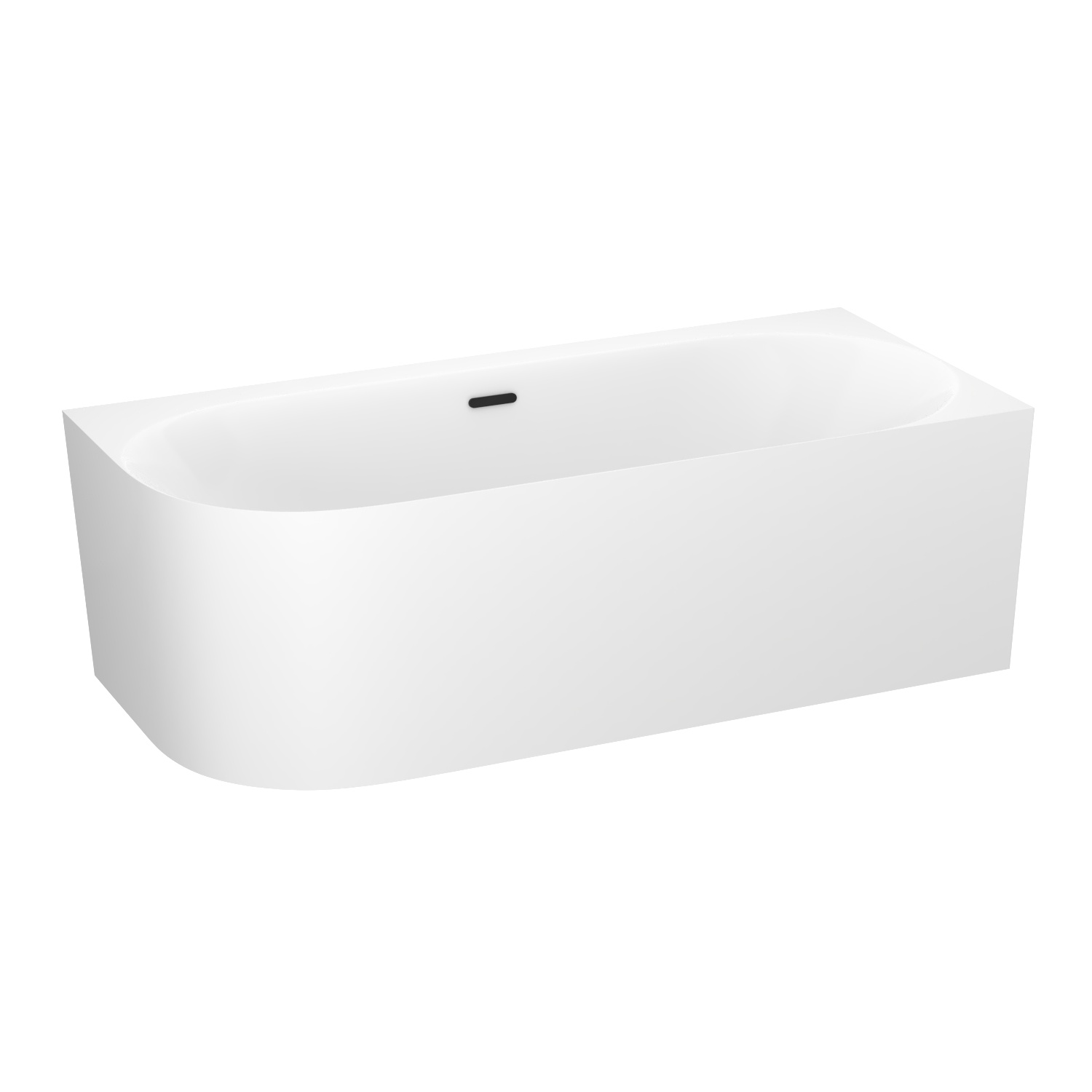 ванна акриловая wellsee collaro 170x80 (слив-перелив черный матовый) белый глянец (правая)
