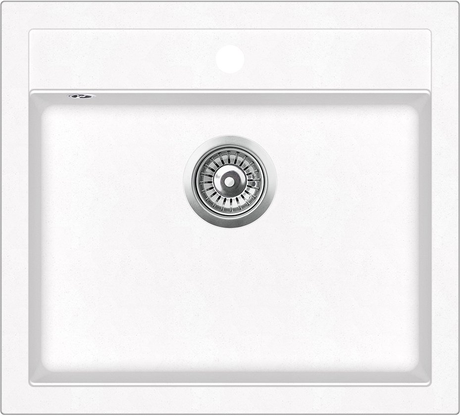 кухонная мойка aquasanita quadro sqq 100 710 w 56,5x51 alba