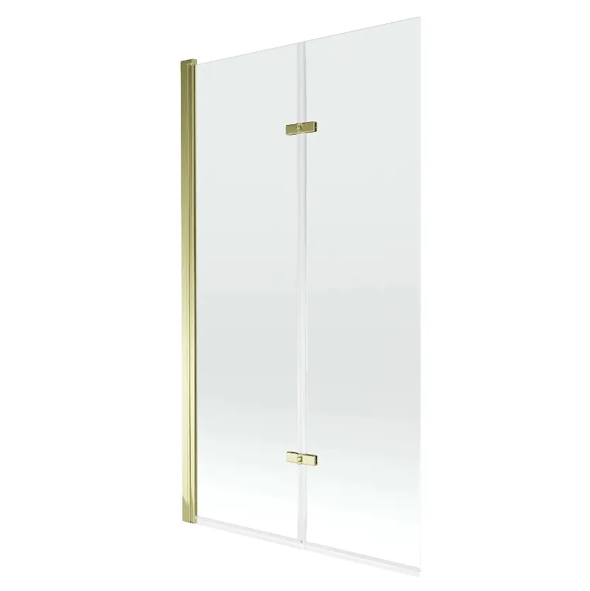 шторка на ванну mexen castor gold 892-080-002-50-00 80x150 стекла прозрачные, профиль золото