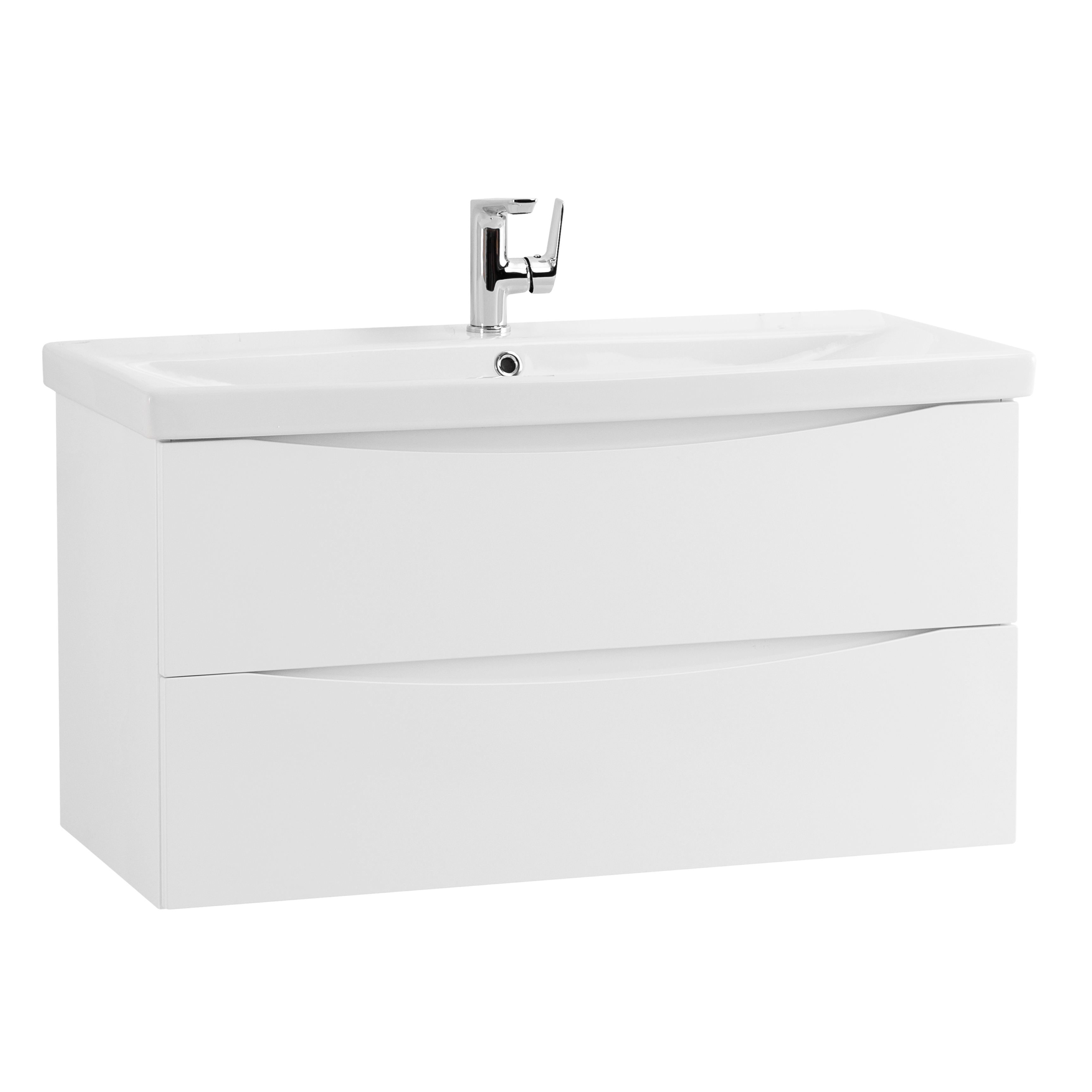 тумба под умывальник belbagno marino-cer-1000-2c-so-bl-p bianco lucido