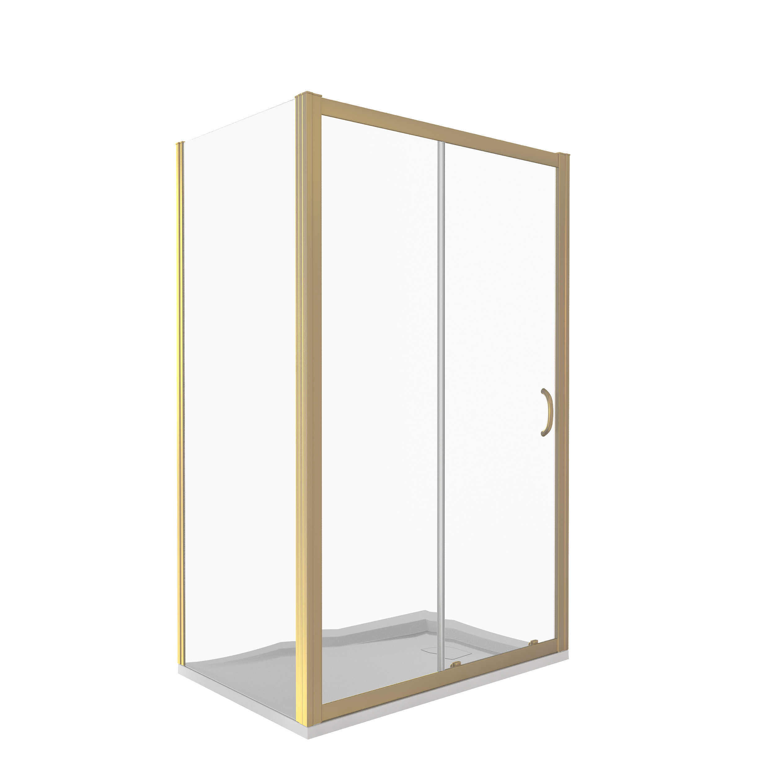 душевой уголок gooddoor jazz wtw+sp 130x100 прозрачное стекло / профиль золото