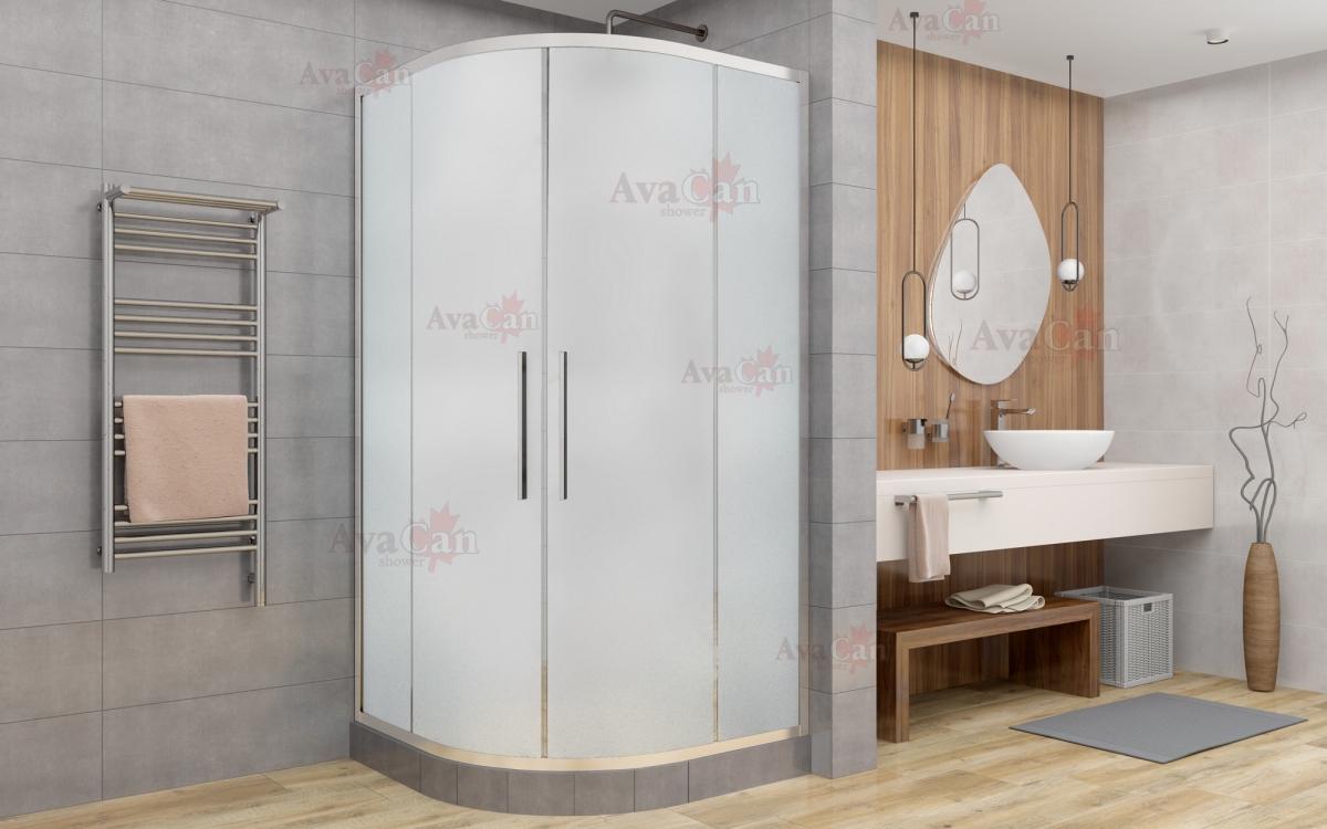 душевой уголок avacan hc 90 mt ava 90x90 стекла матовые, профиль хром