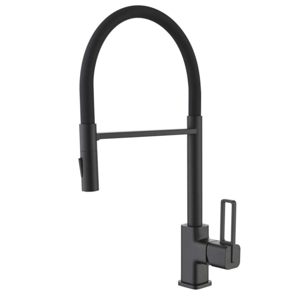 смеситель для кухни ganzer gz12127-c черный матовый
