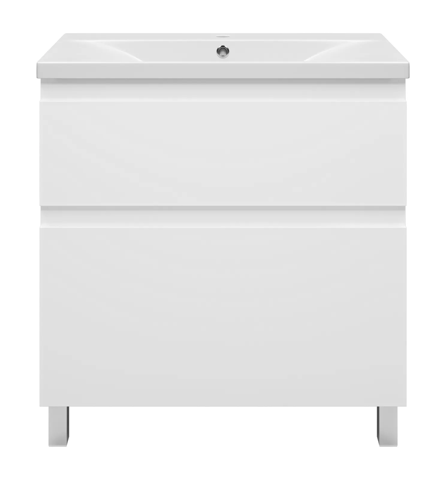 тумба под умывальник misty лаки 80x46 белая эмаль