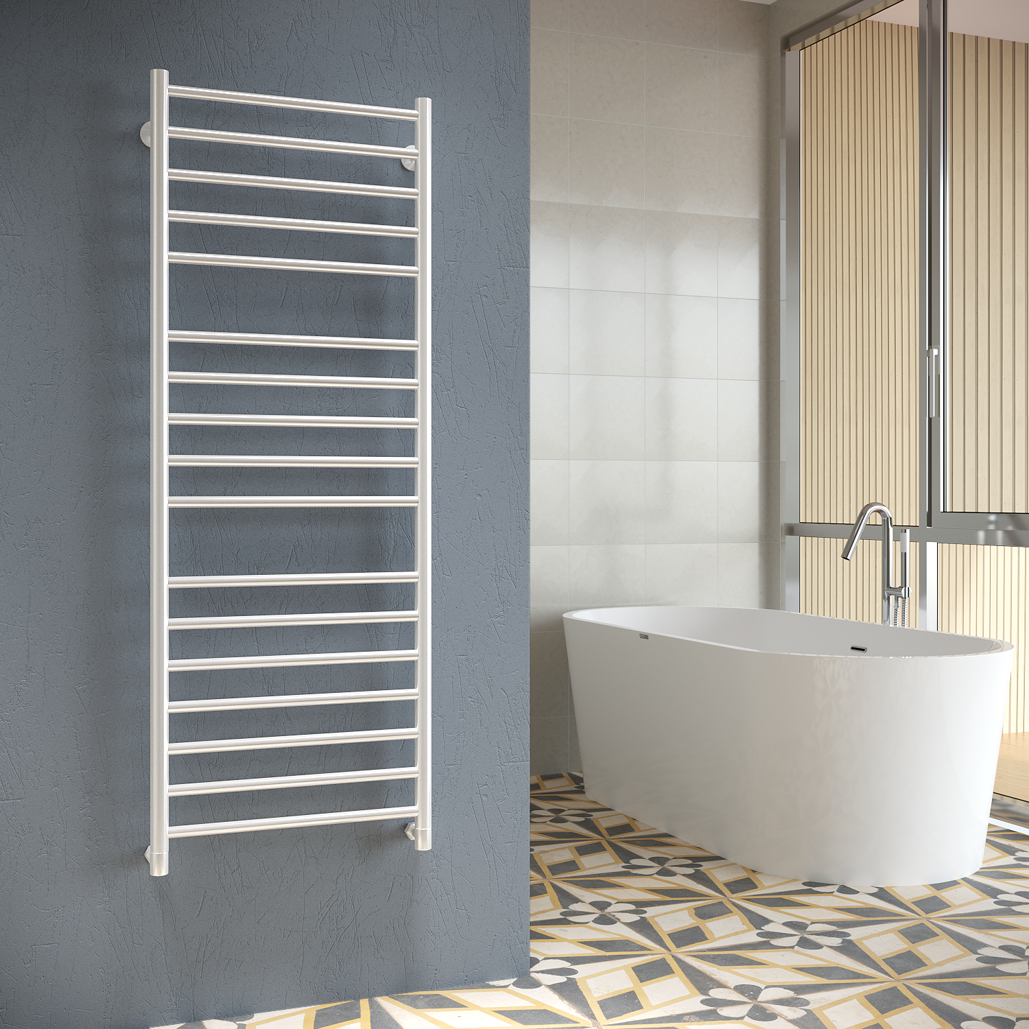 полотенцесушитель водяной stinox toscana luxe 50x140 белый глянец