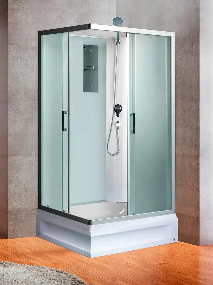 душевая кабина river quadro б/к xl 120/80/41 mt 120x80 без крыши, стекла матовые, профиль хром