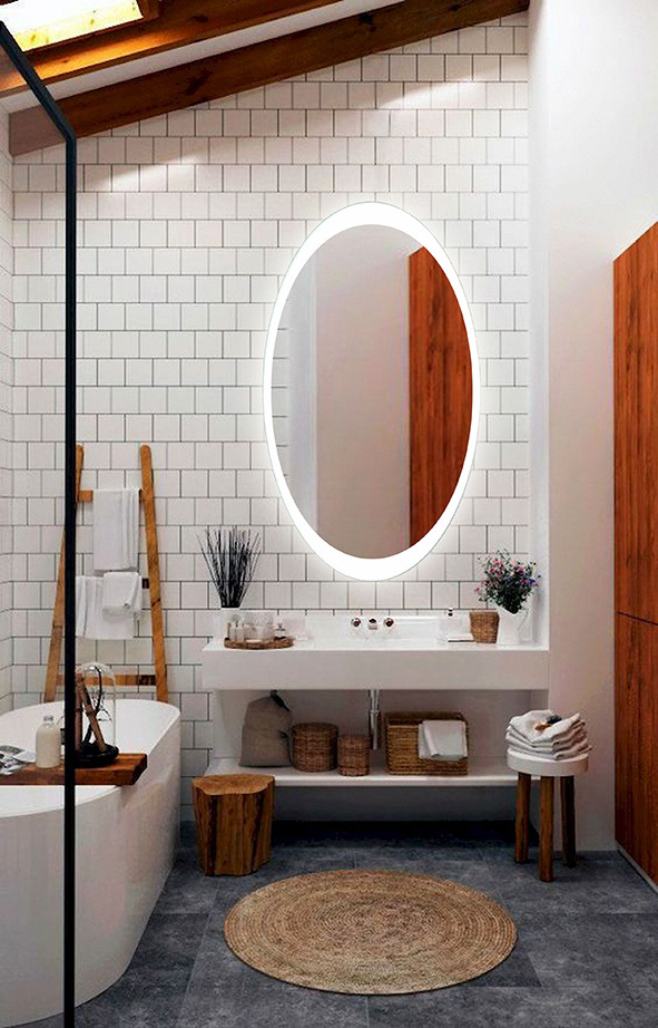 зеркало континент lily led 57x77 с подсветкой и сенсорным управлением