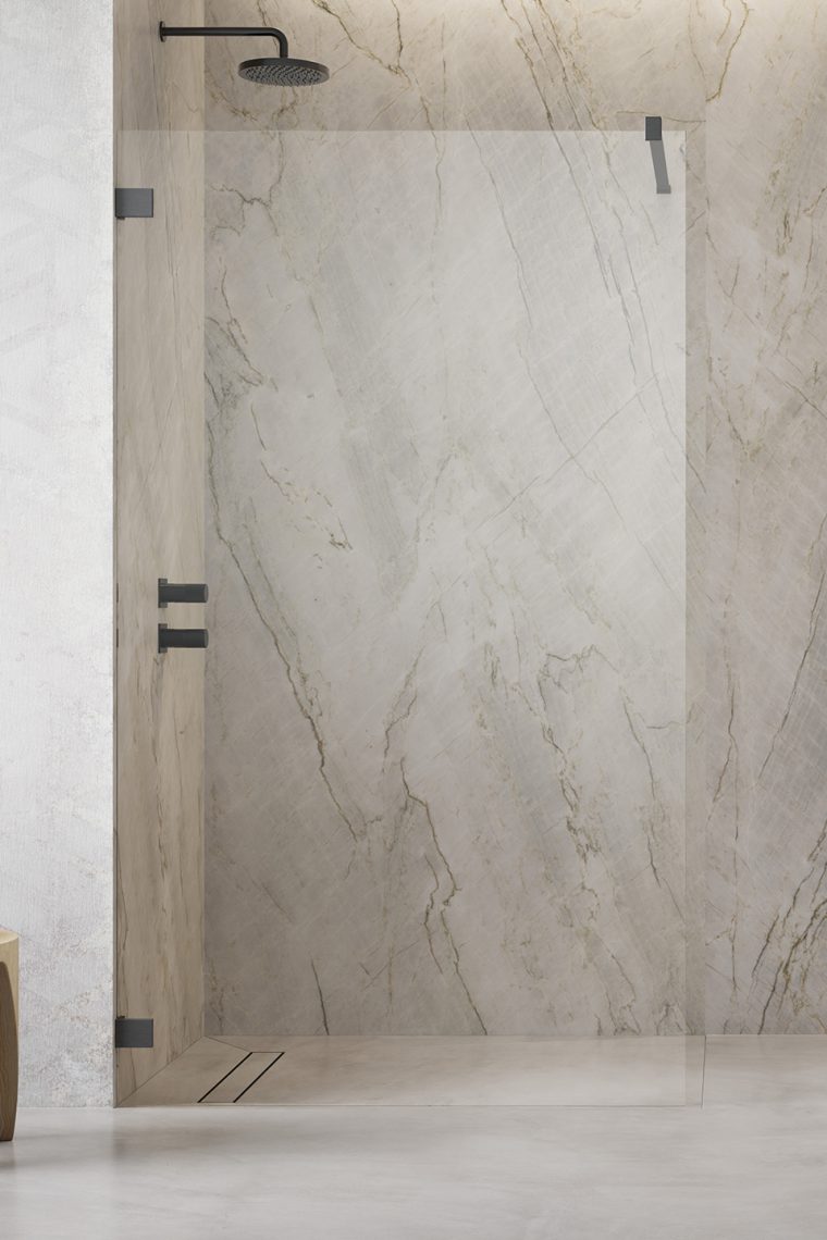 душевой уголок radaway essenza pro brushed gunmetal walk-in 140x200 стекла прозрачные, профиль брашированная оружейная сталь