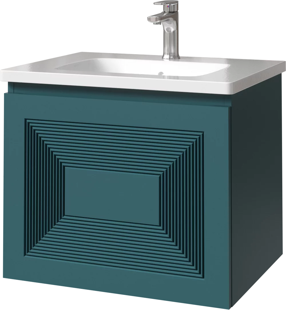 тумба подвесная caprigo modo quarta 60 35711-sf013 синий матовый