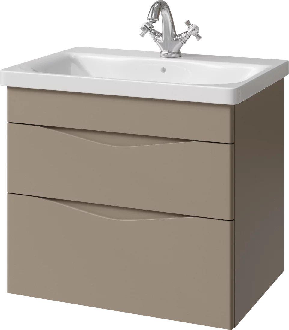 тумба подвесная caprigo lento 65 36210-sf004 коричневый матовый